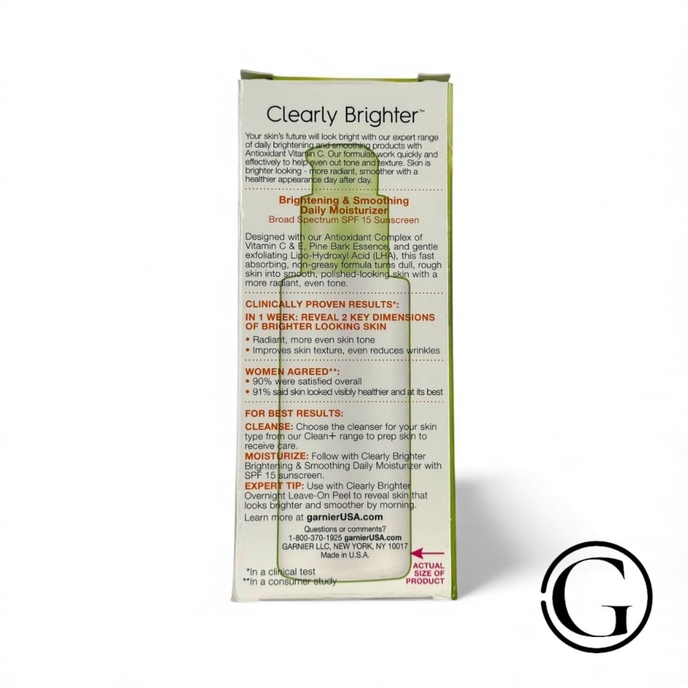 12 PACK Garnier Clearly Brighter Brightening & Smoothing Daily Moisturizer 04/19 - Picture 7 of 9